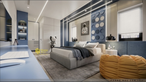 Dự án căn hộ tại Aqua City thiết kế phòng ngủ cho bé trai