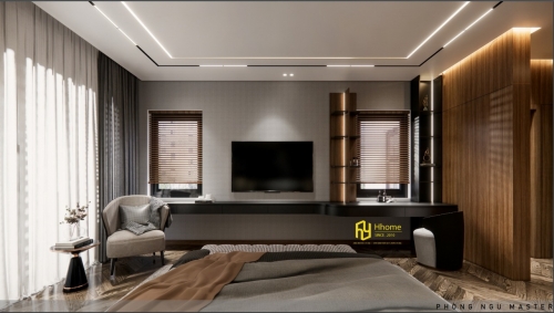 Phòng ngủ đôi hiện đại quyến rũ với các yếu tố Art Deco